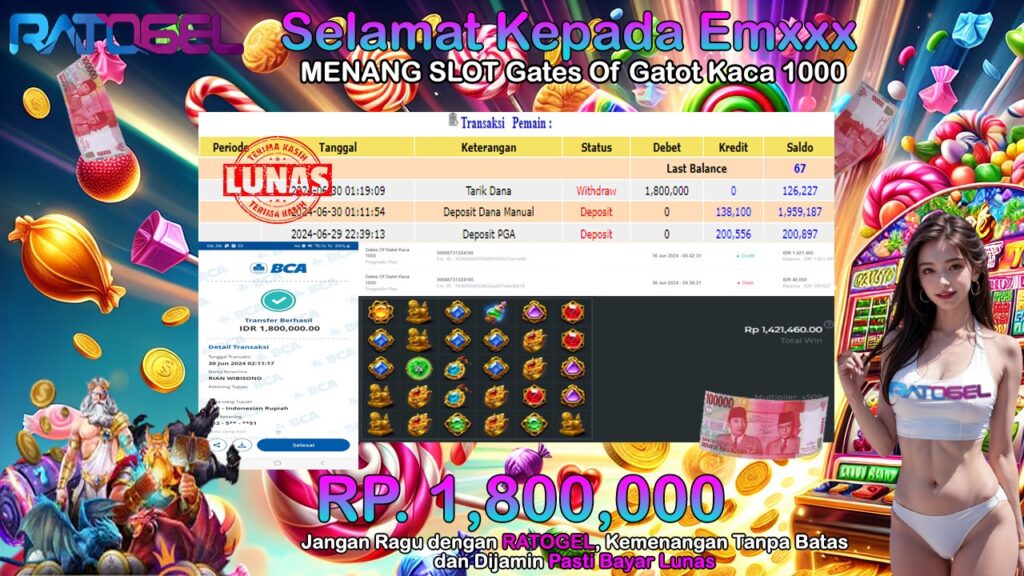 BUKTI JACKPOT SLOT GATES OF GATOT KACA 1000 TERPERCAYA DI INDONESIA TGL 30-06-2024