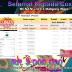 BUKTI JACKPOT SLOT MAHJONG WAYS TERPERCAYA DI INDONESIA TGL 30-06-2024