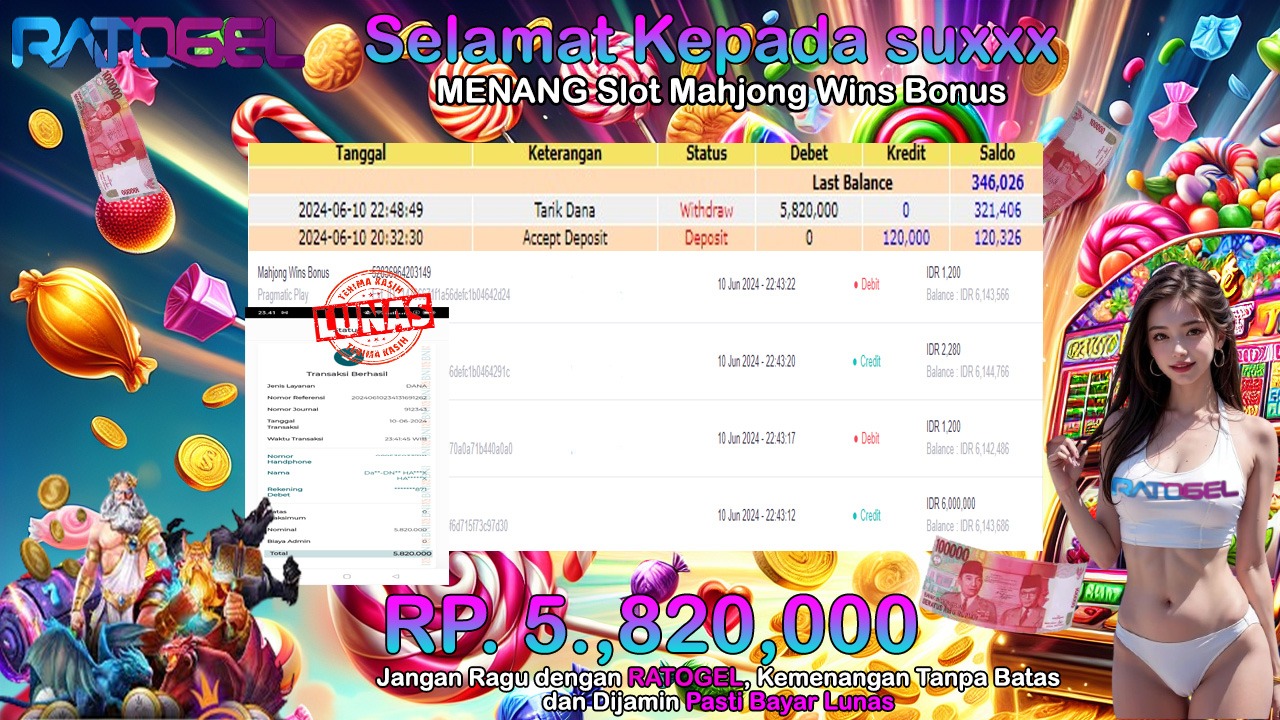 BUKTI JP SLOT MAHJONG WINS BONUS TERPERCAYA DI INDONESIA